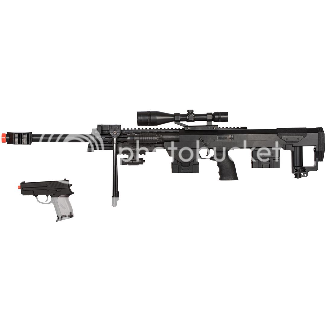 M82 M107 .50CAL BOLT ACTION SPRING AIRSOFT SNIPER RIFLE GUN w/ PISTOL 6mm BB 874876826657 eBay